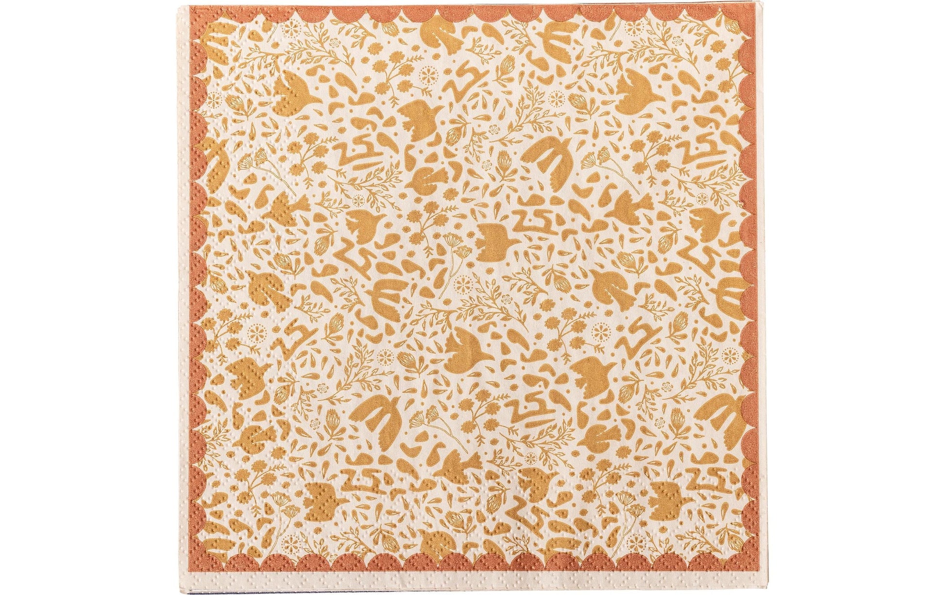 Bloomingville Servietten, Vogel, 33 × 33 cm, Mehrfarbig – FSC – 20 Stk.