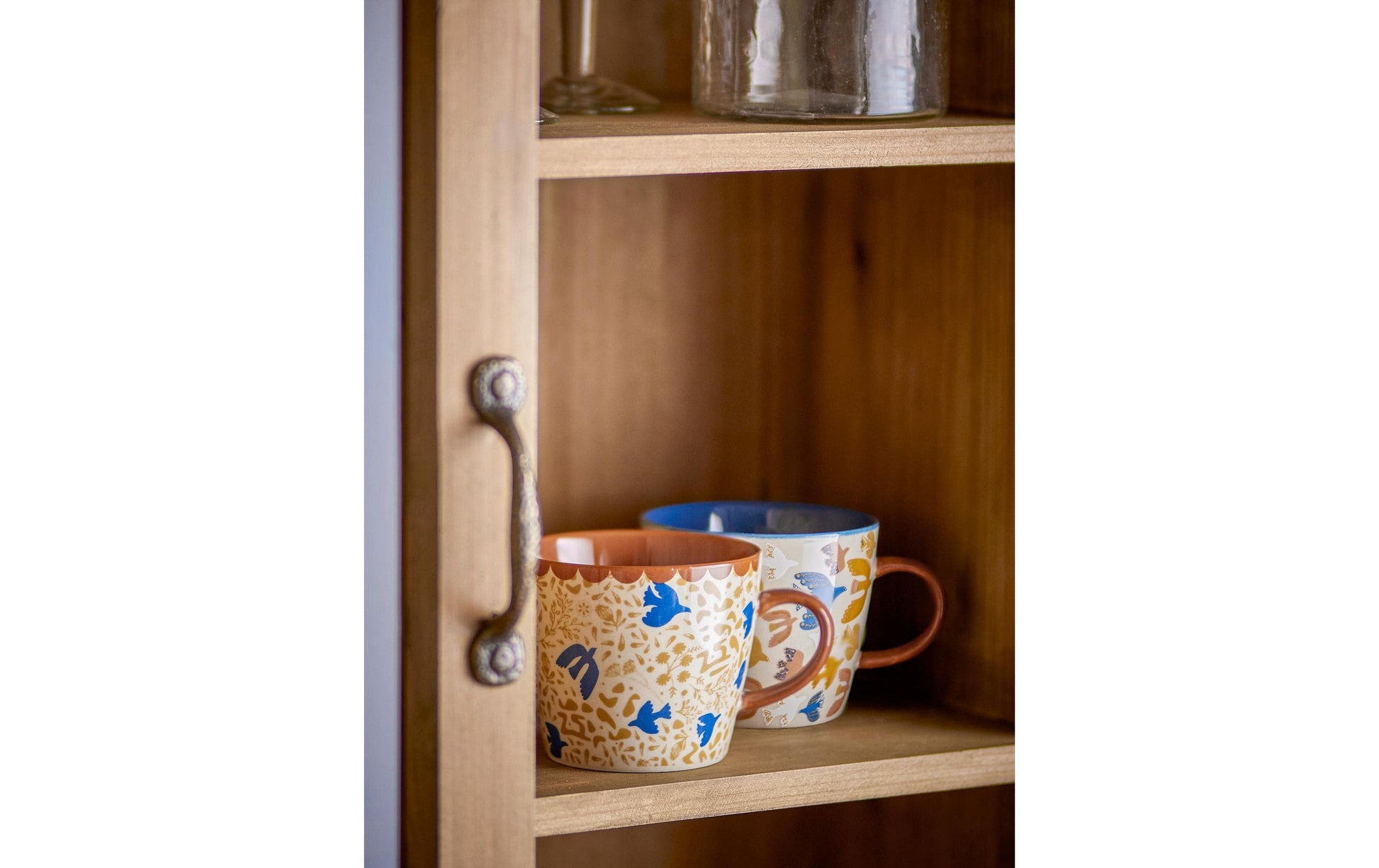 Bloomingville Teetasse – 2er Set, 300 ml, Ø 9,5 cm, Steingut, Mehrfarbig, spülmaschinenfest