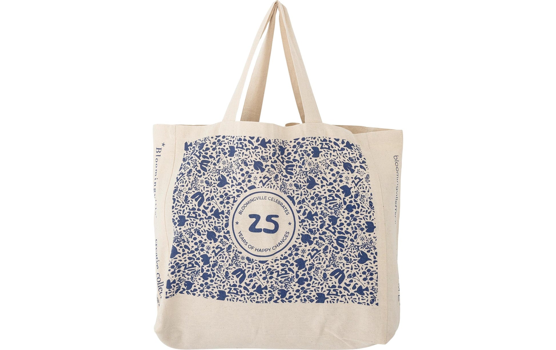 Bloomingville Baumwollstofftasche, gemustertes Motiv, 170×400×160 mm