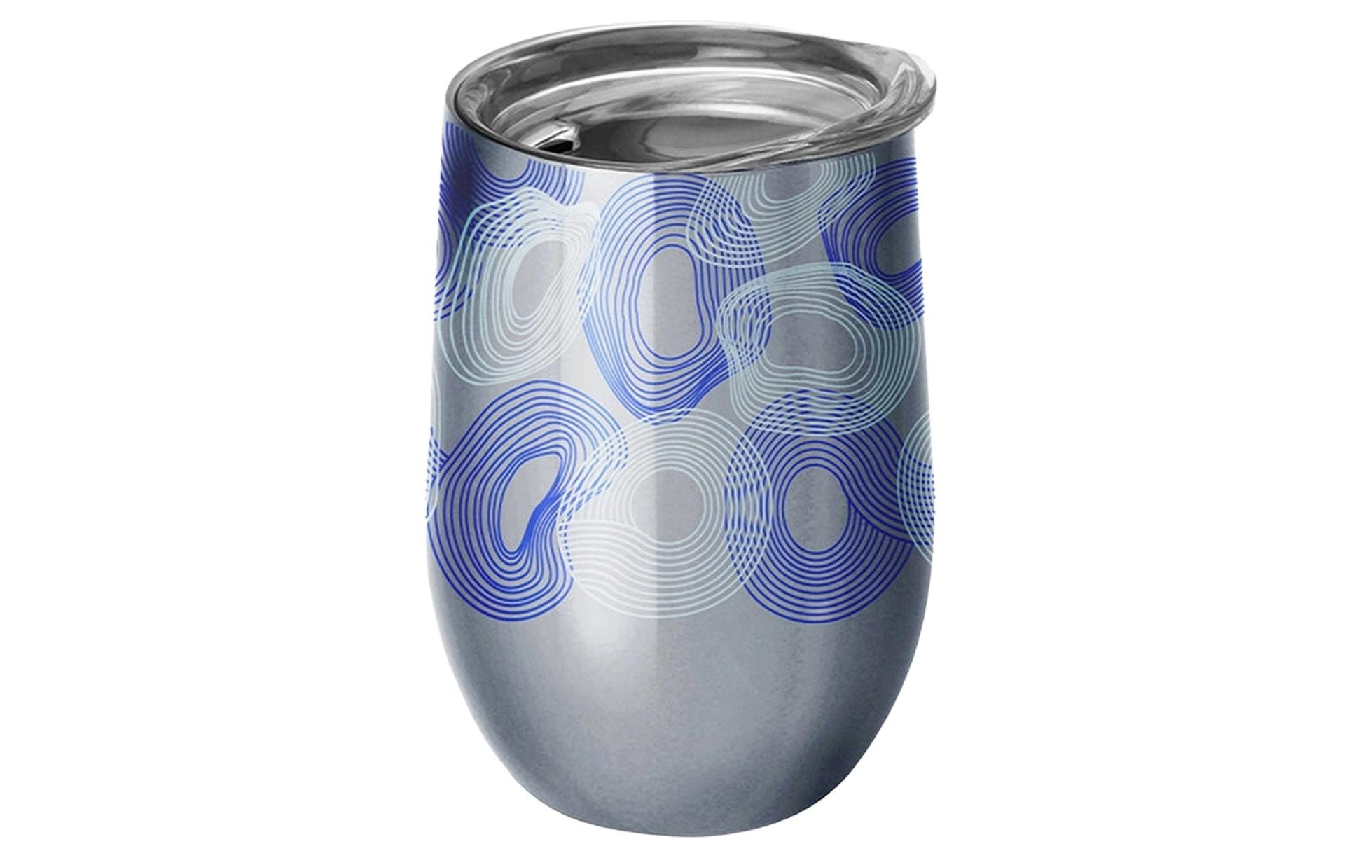 BioLoco Thermobecher – 420 ml, Edelstahl, Blaugrau, mit Deckel, spülmaschinenfest, mikrowellengeeignet