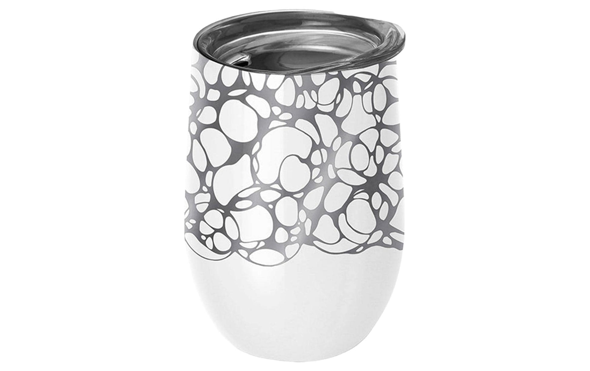 BioLoco Thermobecher – 420 ml, Edelstahl, Weiss, mit Deckel, spülmaschinenfest