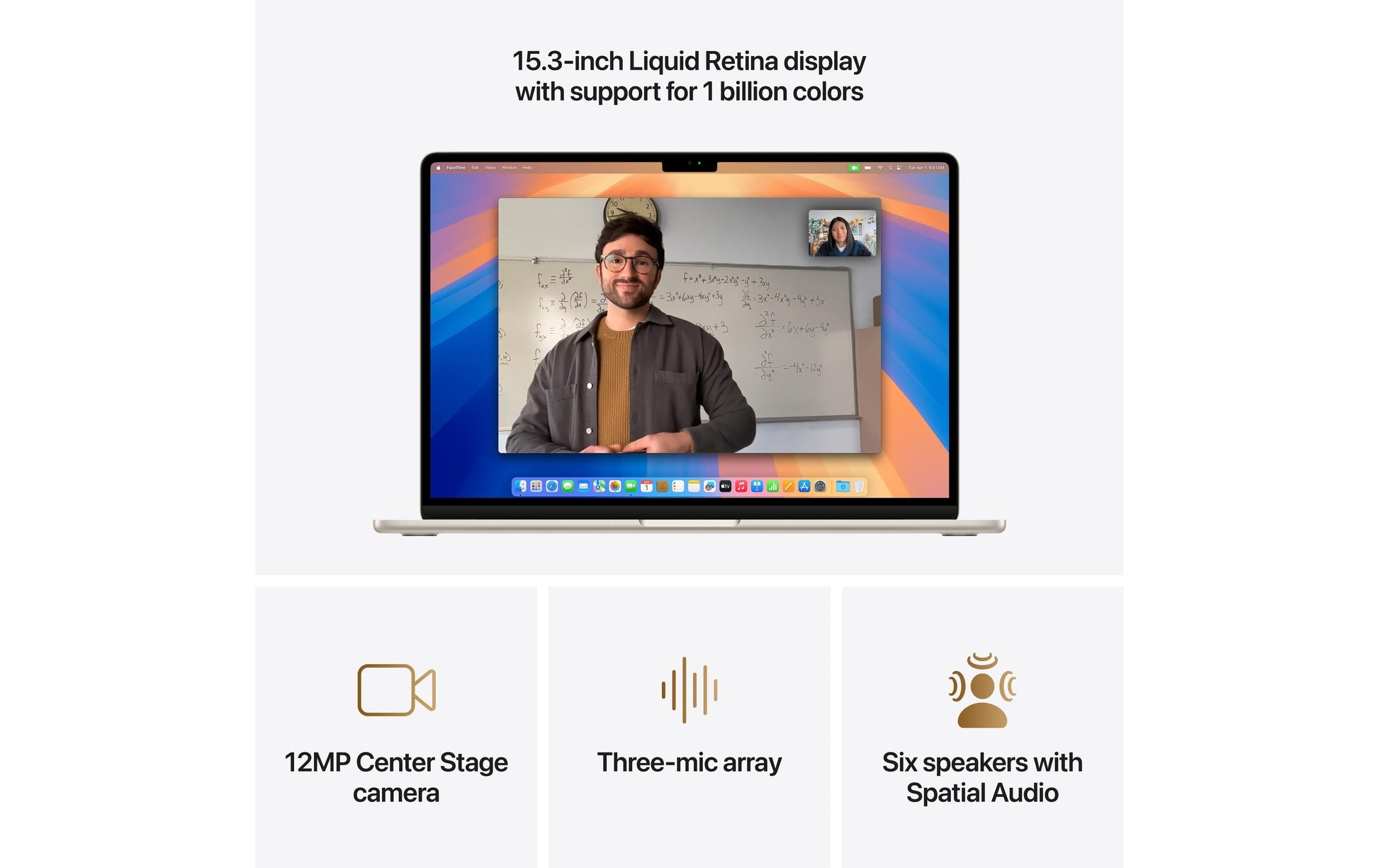 Apple MacBook Air 15.3" (M4), Starlight – macOS Sequoia