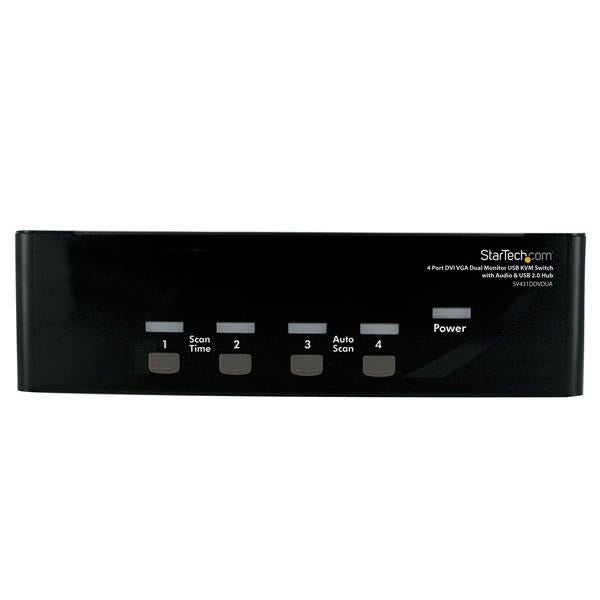 StarTech.com 4-Port DVI/VGA KVM-Switch – 1920 × 1200, USB-Hub, Audio