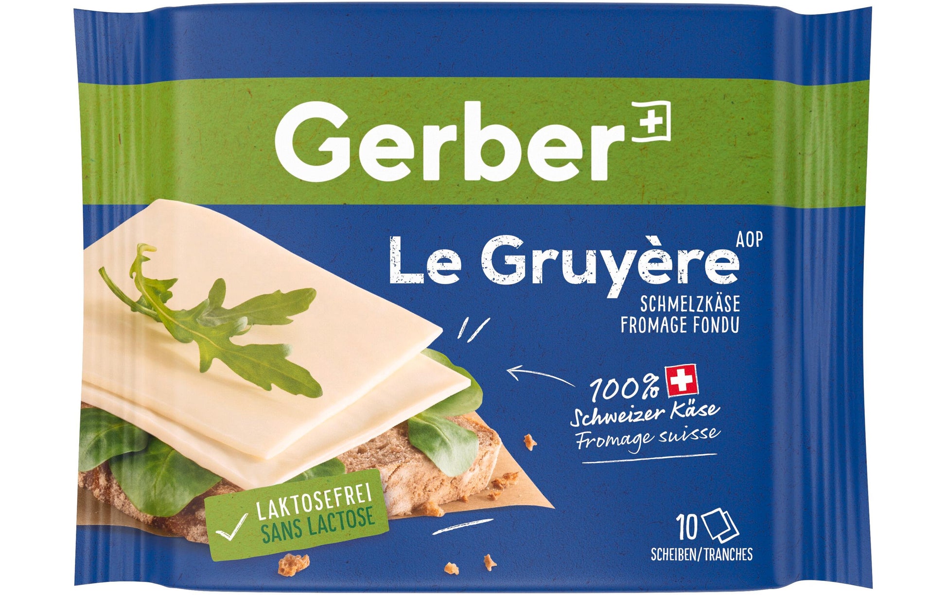 Gerber Schmelzkäse Scheiben Gruyère – laktosefrei – 200 g