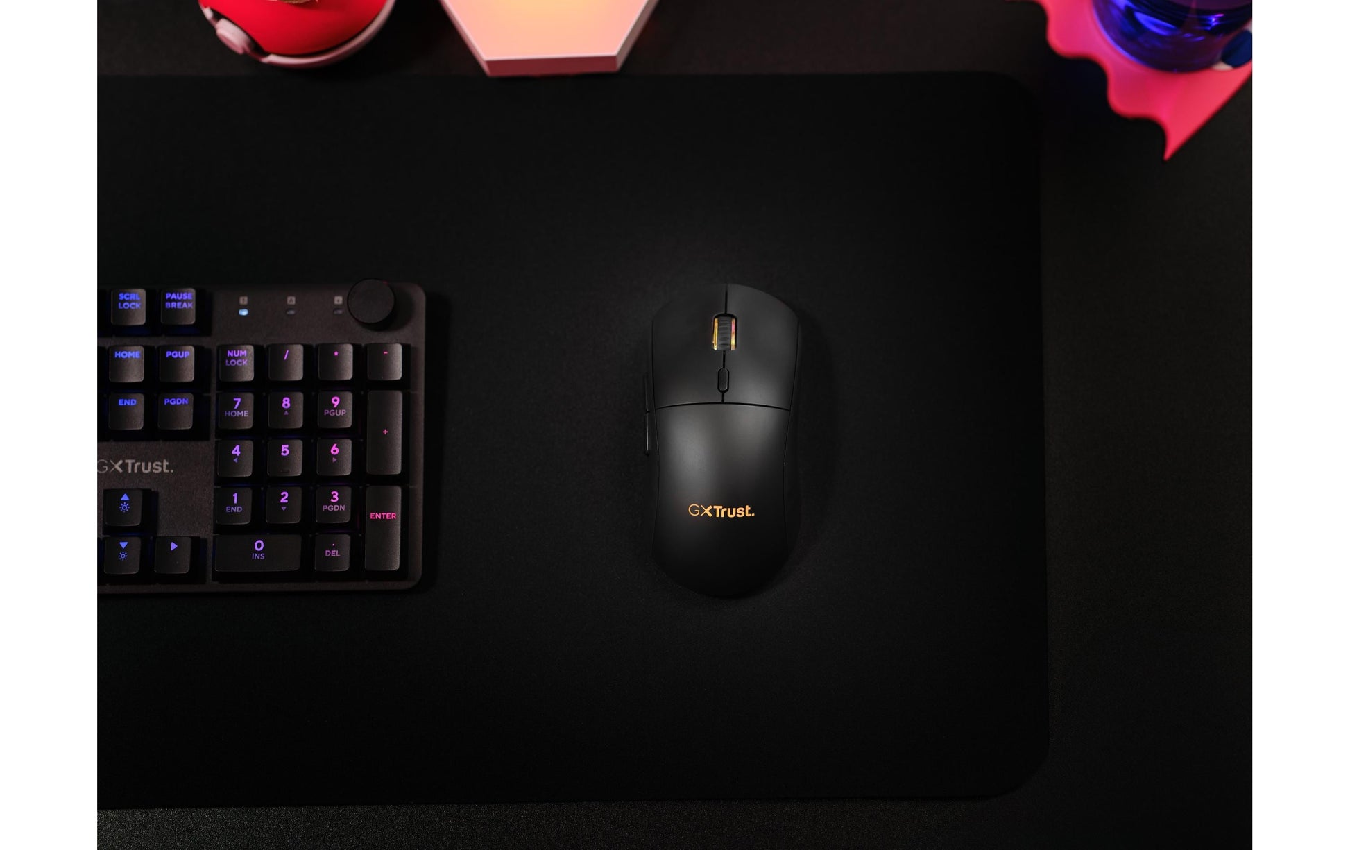 Trust GXT 927 Redex+ – Gaming-Maus – Kabellos (2,4 GHz), 25600 DPI, RGB-Beleuchtung, Rechtshänder, Schwarz