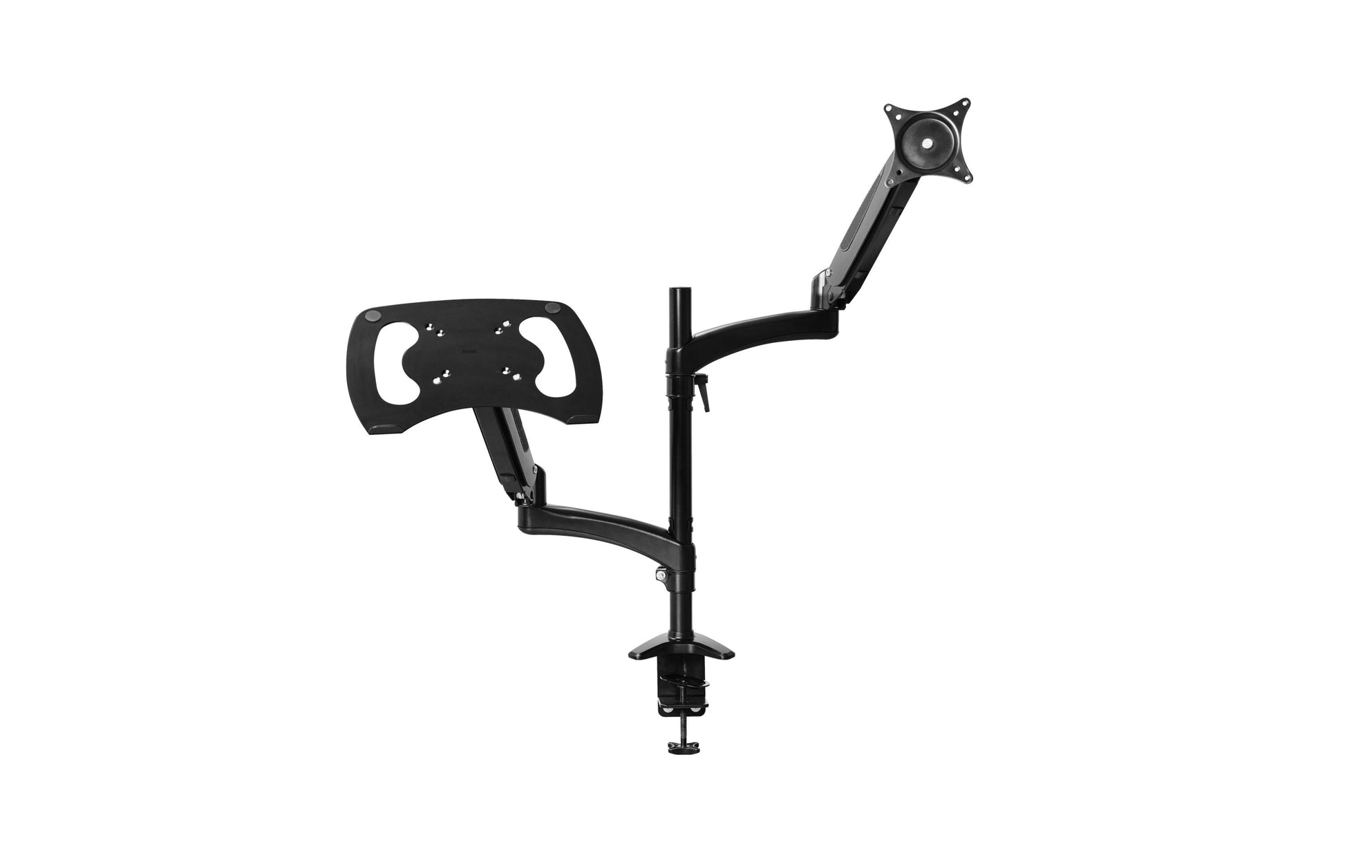 Trust Monta – Monitorarm, Dual, Tischklemme, bis 32", VESA 75 × 75/100 × 100 mm, 16 kg, höhenverstellbar