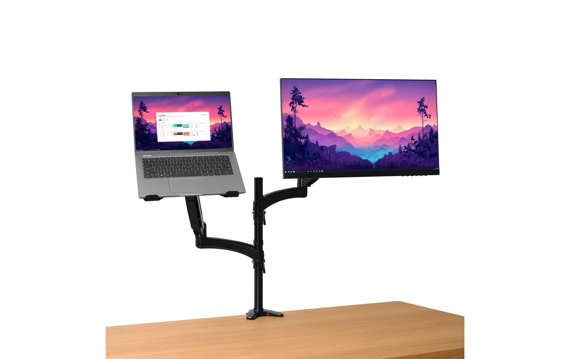 Trust Monta – Monitorarm, Dual, Tischklemme, bis 32", VESA 75 × 75/100 × 100 mm, 16 kg, höhenverstellbar