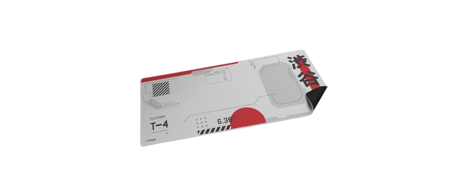 Trust GXT759 Gaming-Mauspad XXL 900×400 mm – Weiss, gestickte Kanten, Anti-Rutsch-Basis