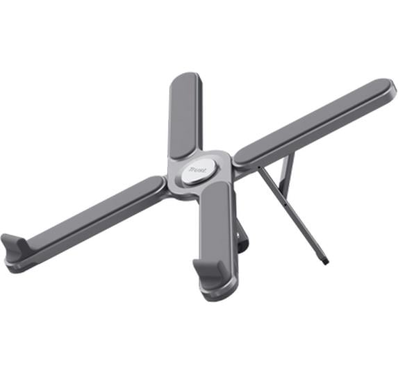 Trust Laptop- & Tablet-Ständer – für Notebooks bis 17,3", Aluminium, Grau