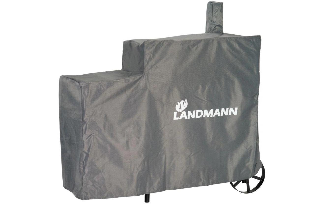 LANDMANN Grillabdeckung – 140 × 65 × 114 cm, Polyester, Grau – für Grand Old Tennessee Smoker 11404
