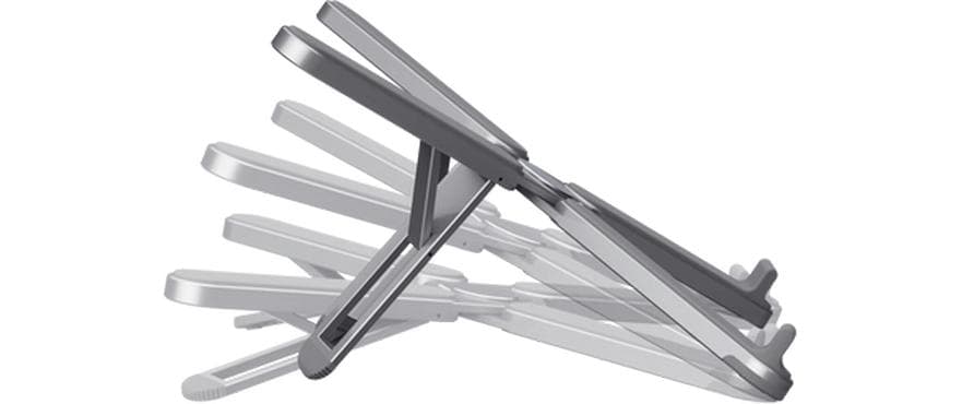Trust Laptop- & Tablet-Ständer – für Notebooks bis 17,3", Aluminium, Grau