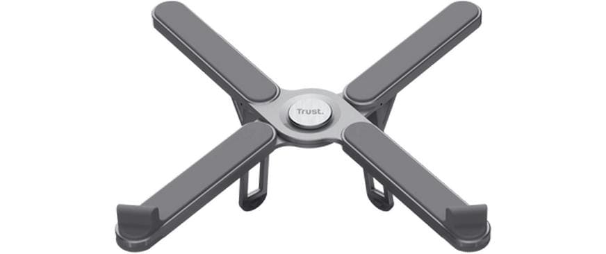 Trust Laptop- & Tablet-Ständer – für Notebooks bis 17,3", Aluminium, Grau