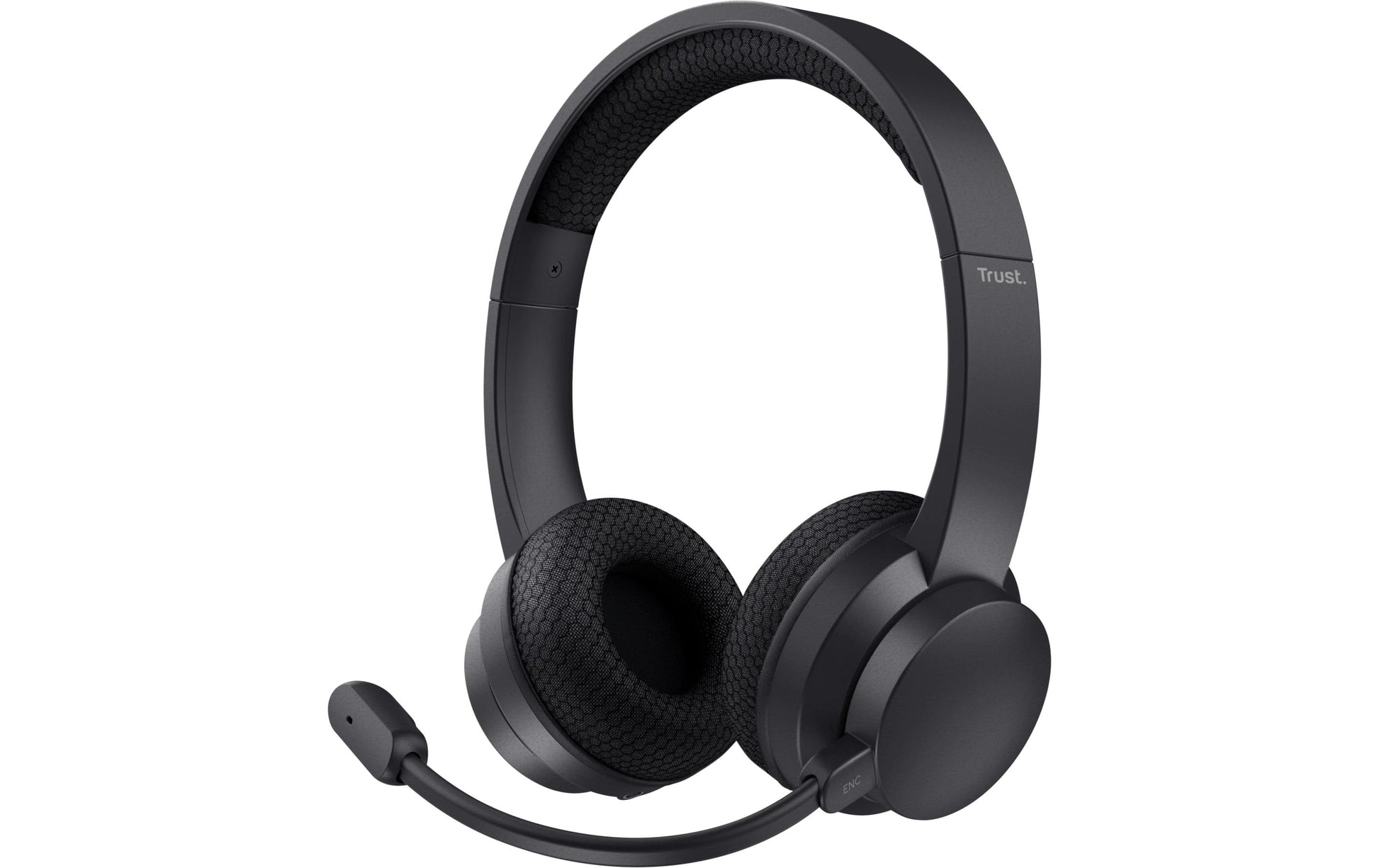 Trust Ayda – Duo On-Ear Headset – Bluetooth, ENC, USB-C – Schwarz – bis 24 h