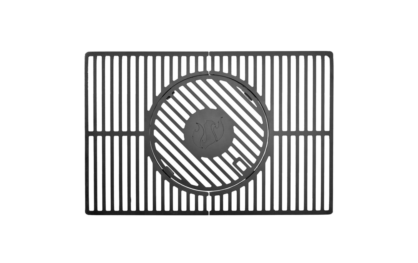 LANDMANN Grillrostsystem – Gusseisen, schwarz – für Grill