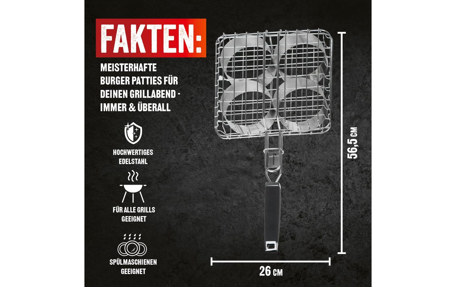 Landmann Grillbräter 15400 Pure – 57 × 26 cm, Edelstahl