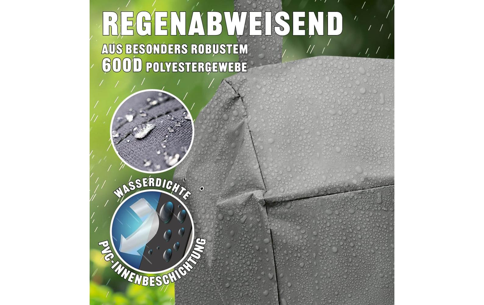 Landmann Wetterschutzhaube 15727 Premium – 130 × 85 × 126 cm, Polyester, Grau – für Grills