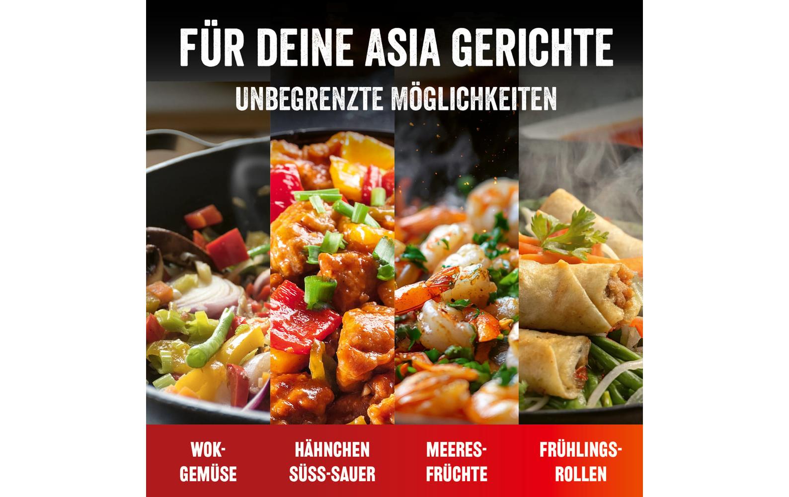 LANDMANN Fonduepfanne 15502 Pure – Ø 44,5 cm, Gusseisen, Emaille, für Grillrost, Schwarz