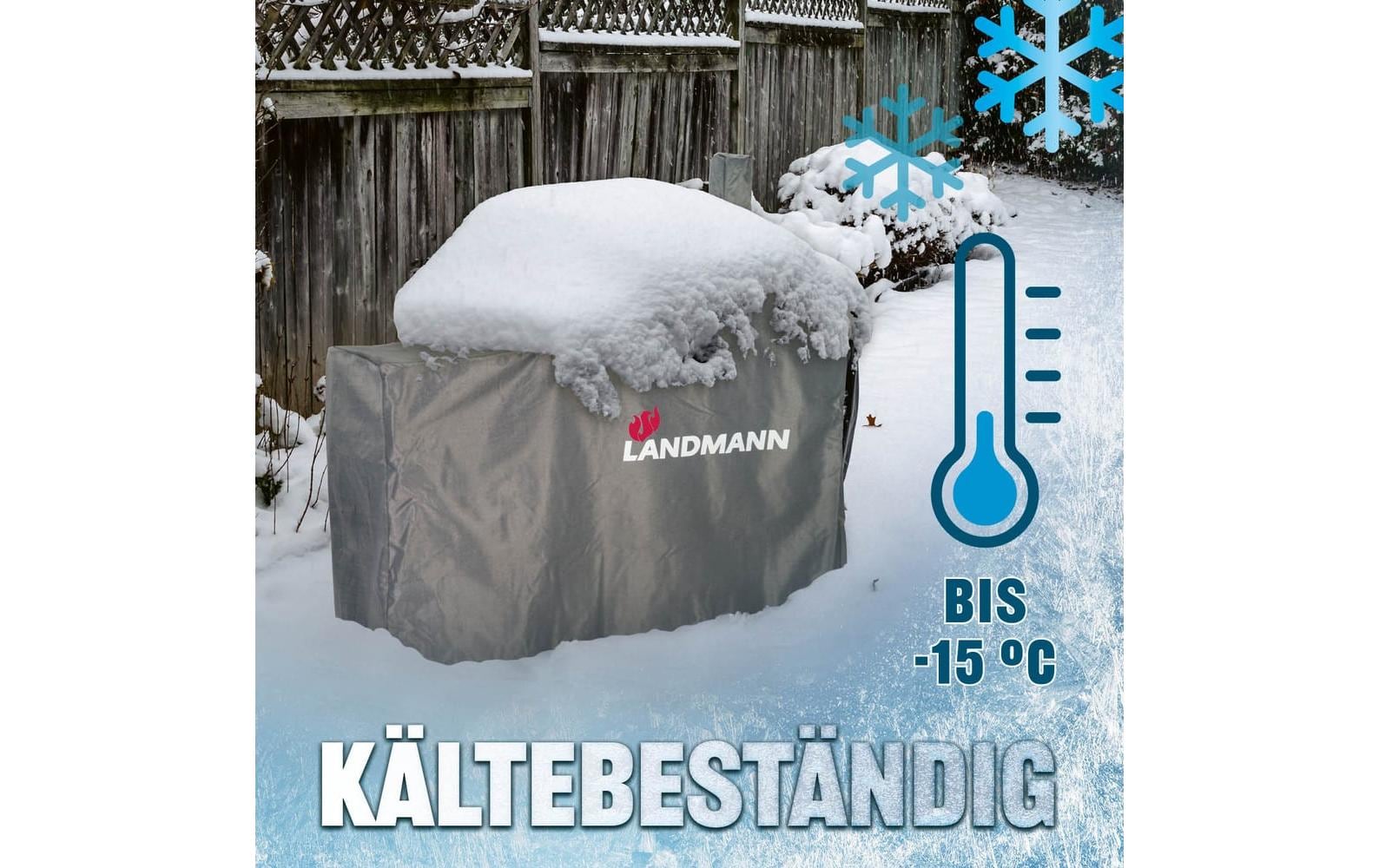 Landmann Grillabdeckung 11804 – 53 × 142 × 126 cm, Polyester, Grau