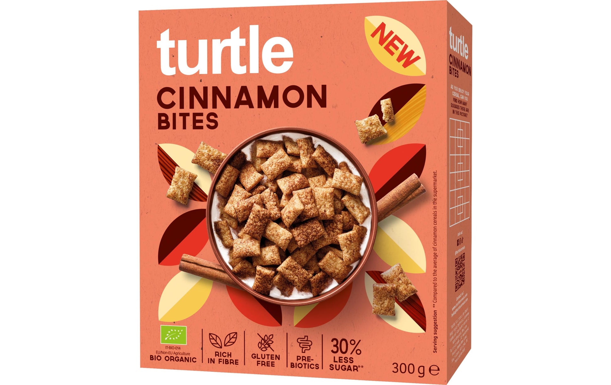 Turtle Cinnamon Bites Cerealien – Zimt, bio, glutenfrei – 300 g