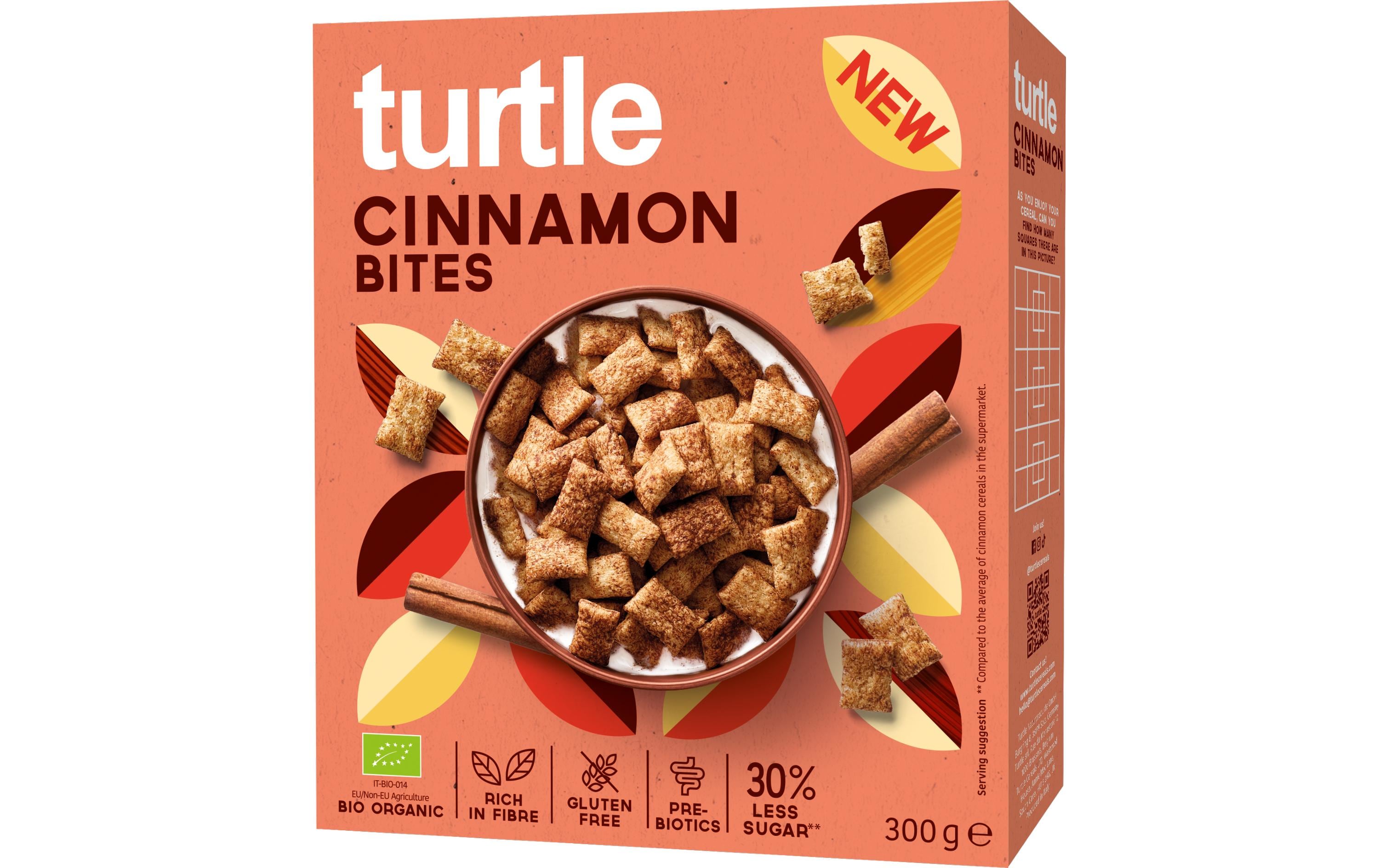Turtle Cinnamon Bites Cerealien – Zimt, bio, glutenfrei – 300 g