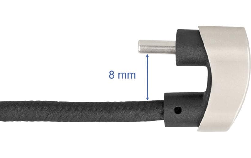 DeLOCK USB-C auf USB-C Kabel – USB 2.0 (480 Mbit/s) – 2 m – PD 60 W – Abgewinkelt, Textilmantel – Schwarz
