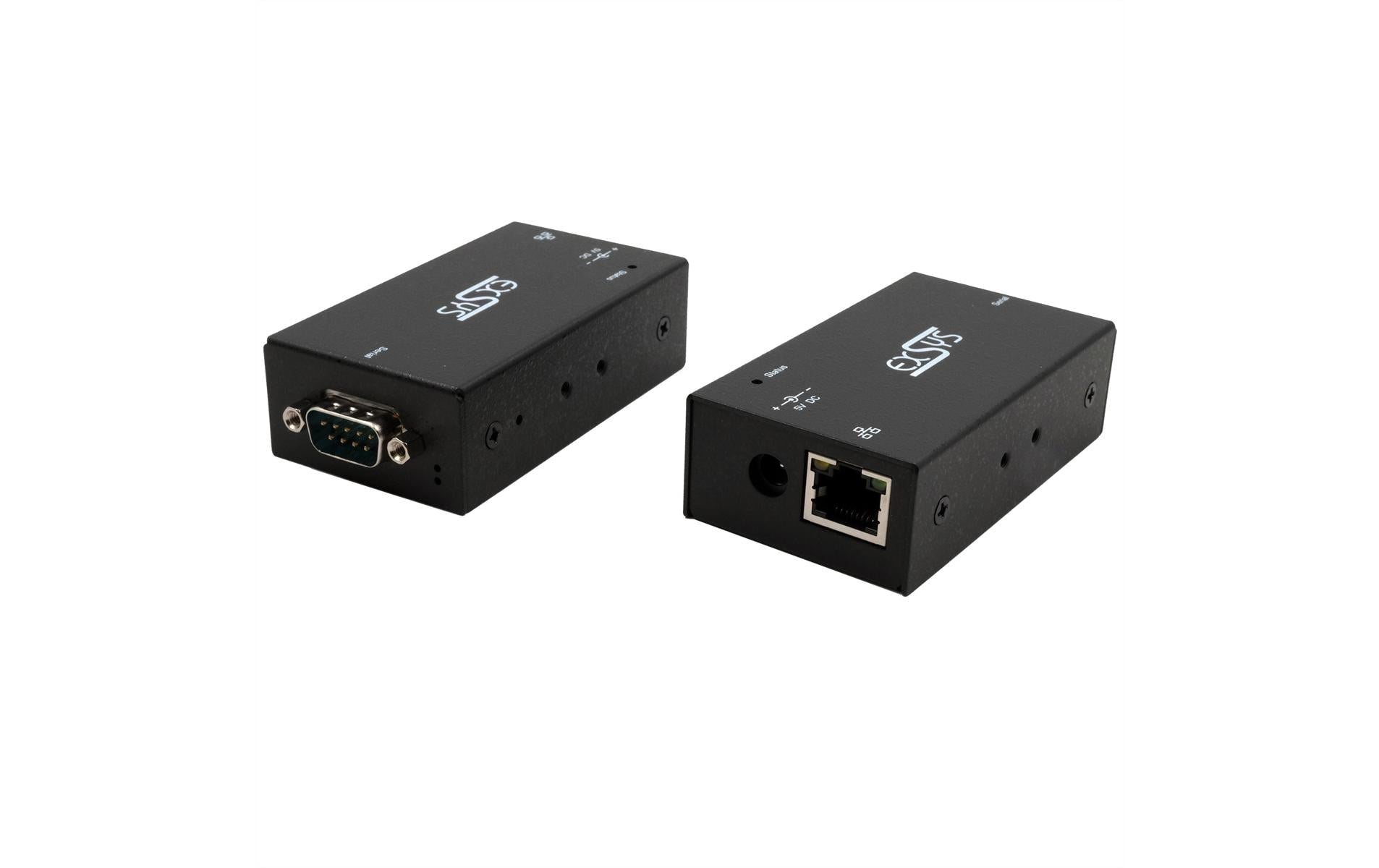 EXSYS EX-6111-2PoE Serieller Geräteserver – Ethernet zu RS-232, PoE/PoE+ (IEEE 802.3af/at), 1× DE-9