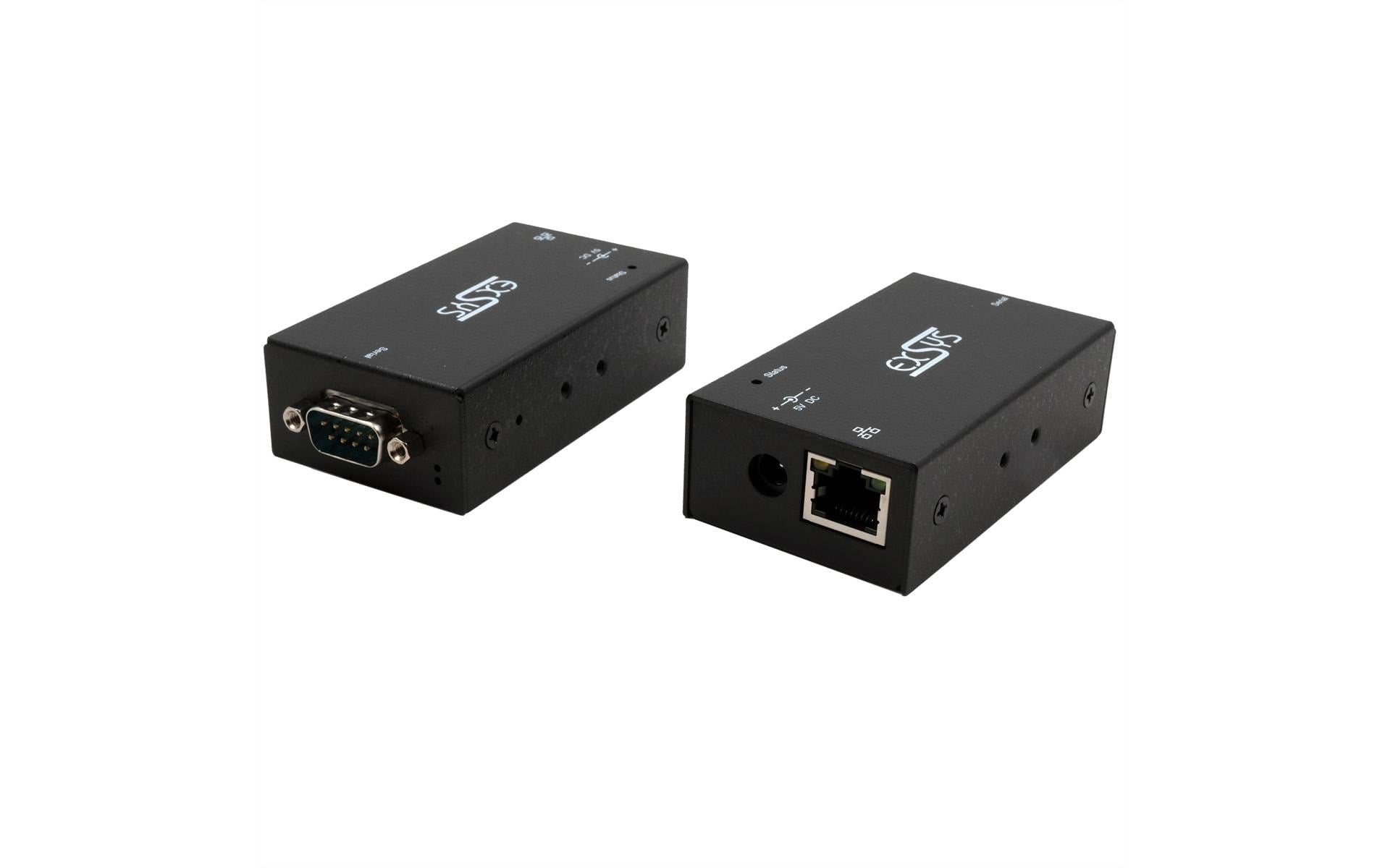 EXSYS EX-6111-2 RS-232 zu Ethernet Gateway – 1× RS-232 (DE-9) zu RJ-45, VCOM (RFC2217) – für serielle Geräte