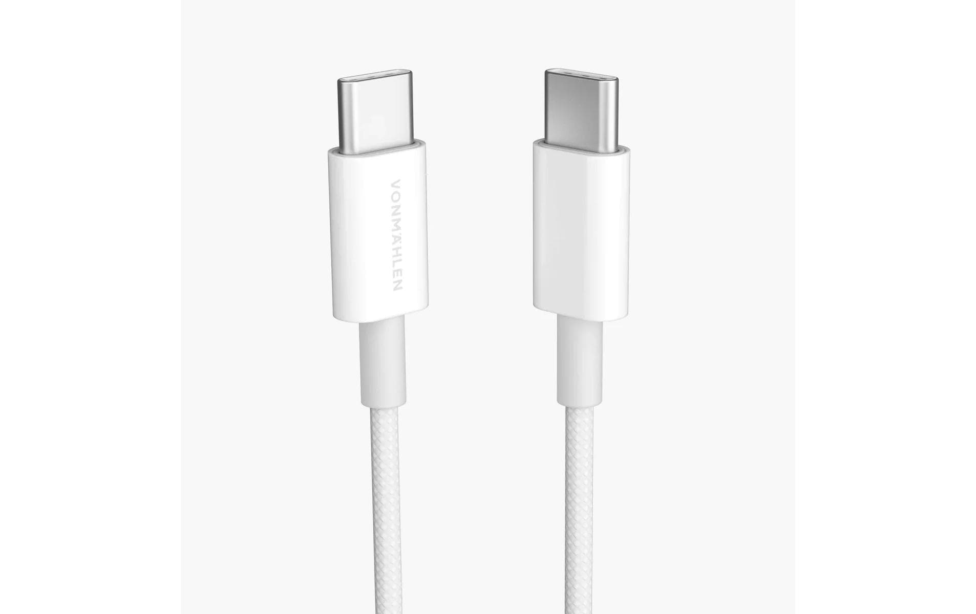 Vonmählen USB-Kabel, USB-C zu USB-C, 2 m, USB 2.0, Ladekabel