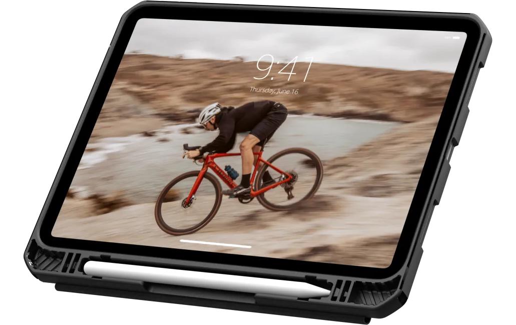 Urban Armor Gear UAG Essential Armor Tastatur-Case für iPad 10,9" (10. Gen.) – stossfest, mit Pen-Loop – Schwarz