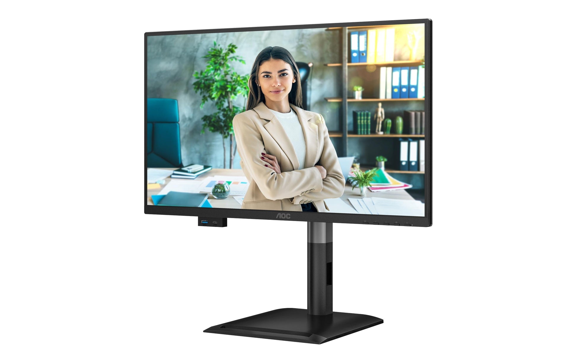 AOC 24P4U – Monitor, 23,8", 1920 × 1080 (Full HD), IPS, 60 Hz, VESA 100 × 100, Schwarz