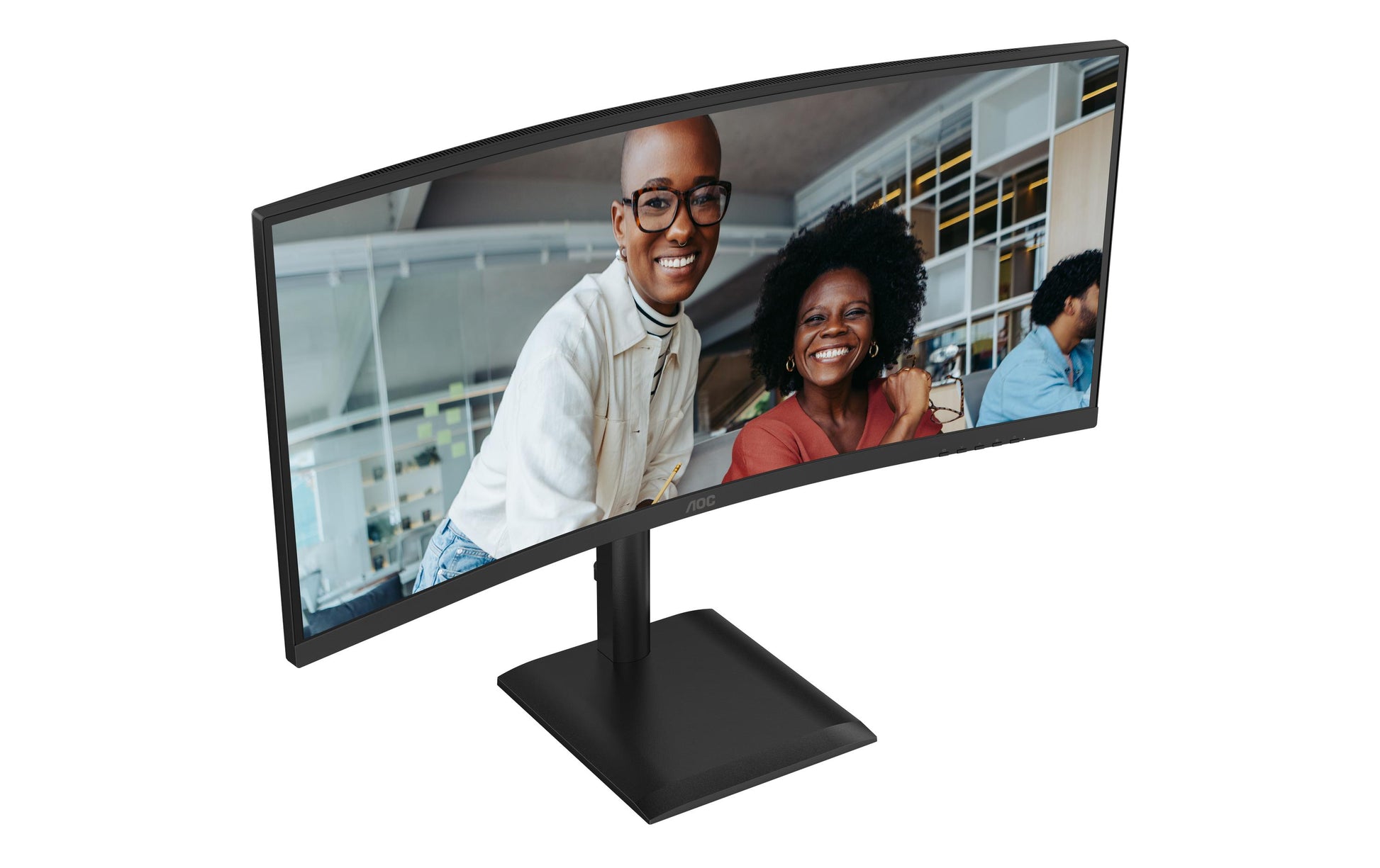 AOC CU34E4CV – Monitor, 34" 3440 × 1440 (UWQHD), VA, 120 Hz, Gebogen, KVM, VESA 100 × 100, Schwarz