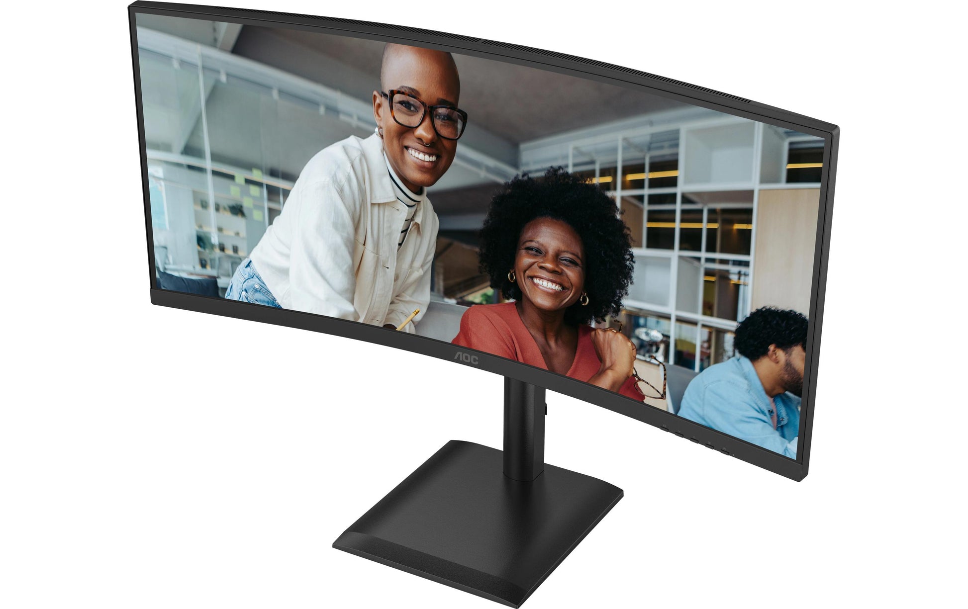 AOC CU34E4CV – Monitor, 34" 3440 × 1440 (UWQHD), VA, 120 Hz, Gebogen, KVM, VESA 100 × 100, Schwarz