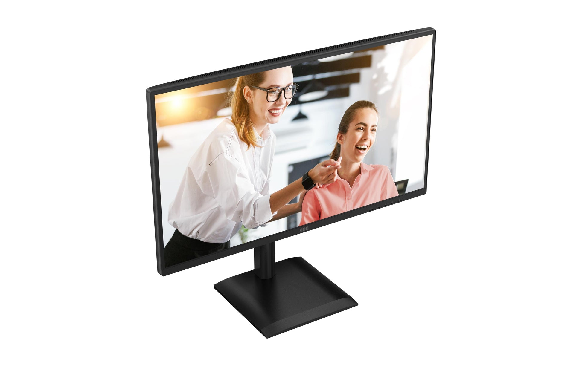 AOC Q27E4CV – Monitor, 27" 2560 × 1440 (WQHD), IPS, 120 Hz, 350 cd/m², USB-C, Lautsprecher, Schwarz
