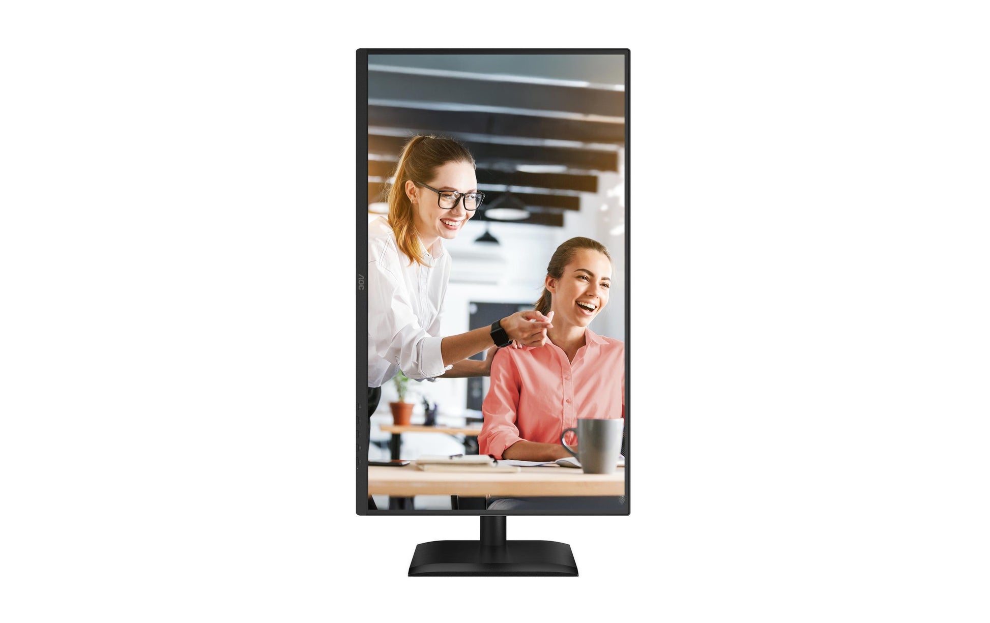 AOC Q27E4CV – Monitor, 27" 2560 × 1440 (WQHD), IPS, 120 Hz, 350 cd/m², USB-C, Lautsprecher, Schwarz