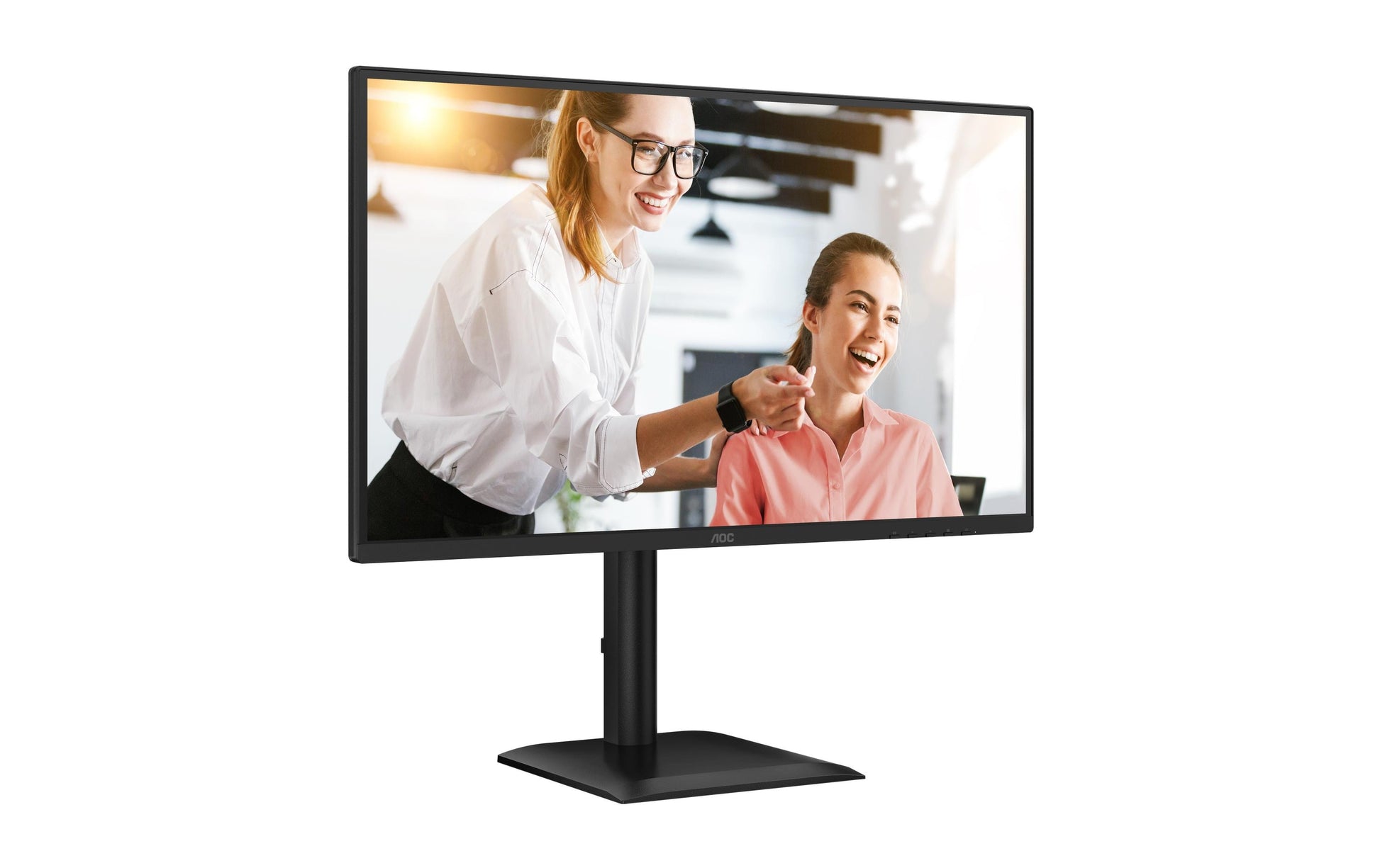AOC Q27E4CV – Monitor, 27" 2560 × 1440 (WQHD), IPS, 120 Hz, 350 cd/m², USB-C, Lautsprecher, Schwarz