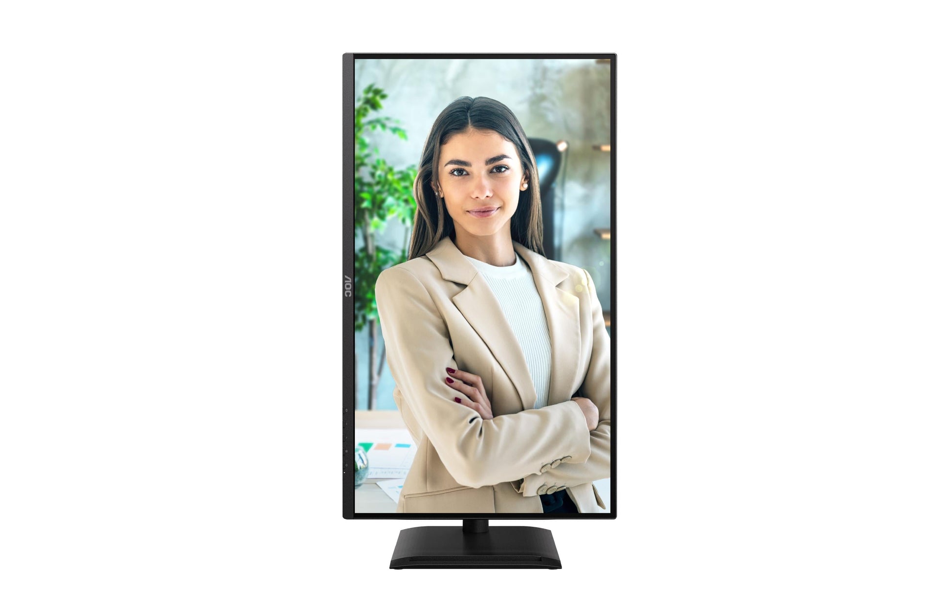 AOC Q27P4U – Monitor, 27", 2560 × 1440 (WQHD), IPS, 120 Hz, 350 cd/m², USB-Hub, Adaptive Sync, Schwarz