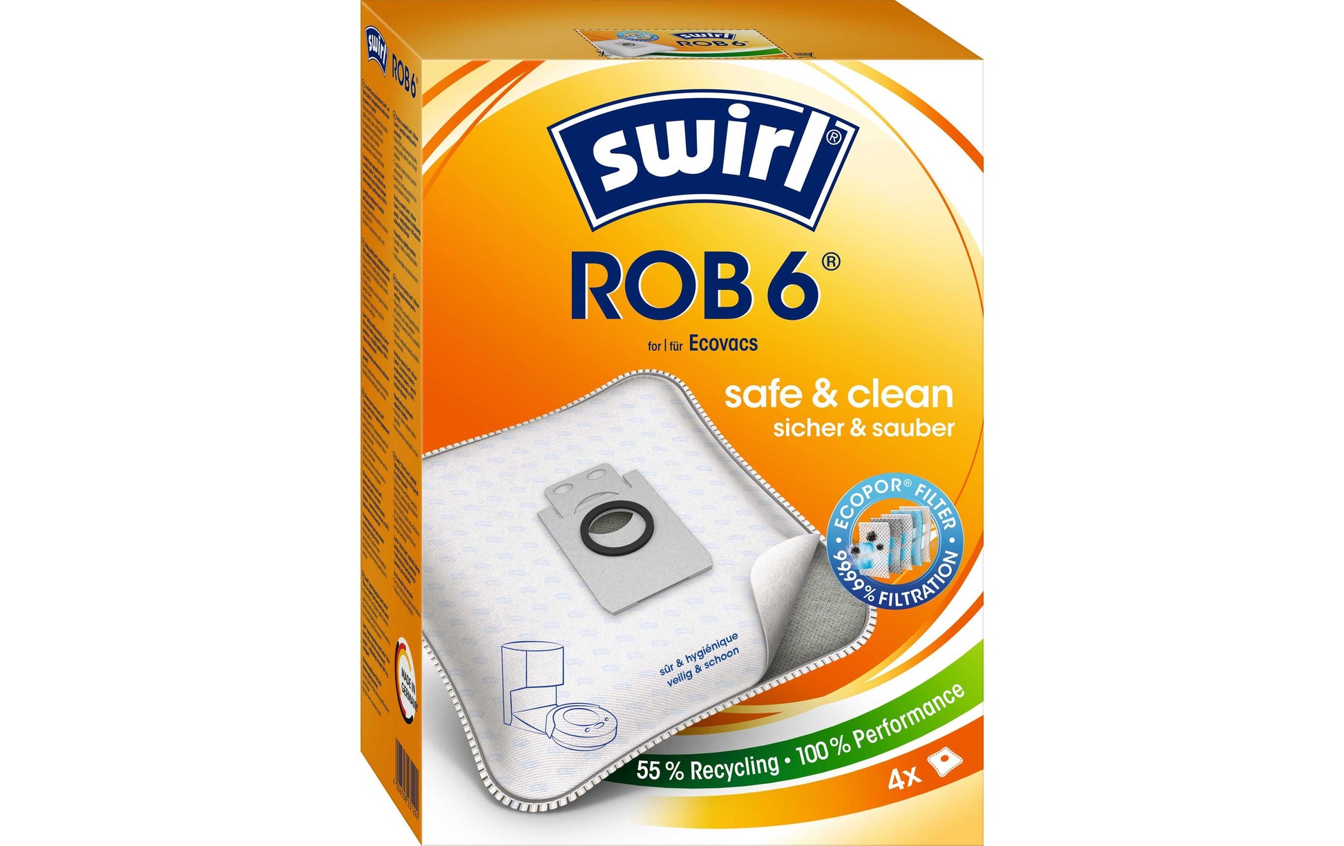 Swirl Staubbeutel ROB 6 – für Ecovacs