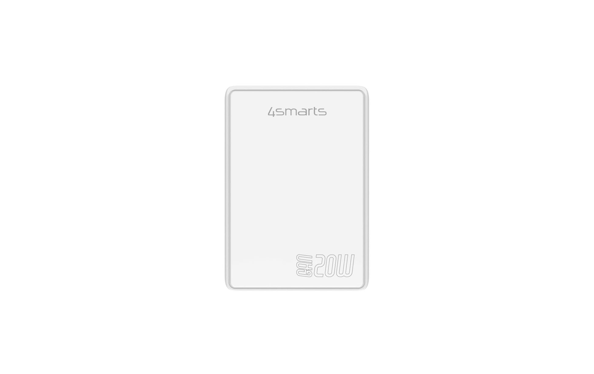 4smarts FlatPlug Duos USB-Ladegerät 20 W – USB-C×1, USB-A×1 – PD, QC 3.0, PPS, GaN – EU-Stecker (Typ C)