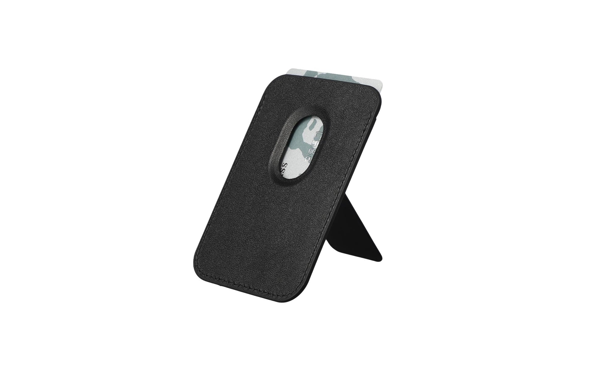 4smarts Magnet Wallet mit Kickstand – Kartenhalter/Wallet – magnetische Befestigung, RFID-Leseschutz – Schwarz