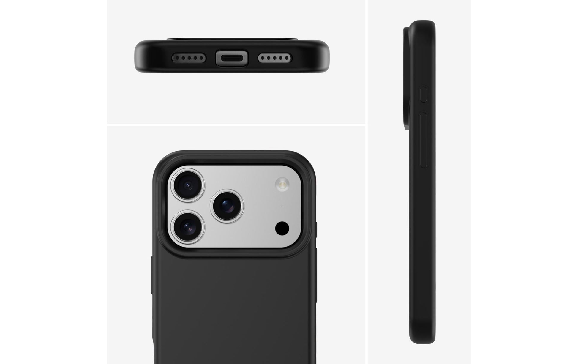 4smarts Cupertino Backcover – für Apple iPhone 17 Pro Max, MagSafe, Silikon+Mikrofaser, Schwarz