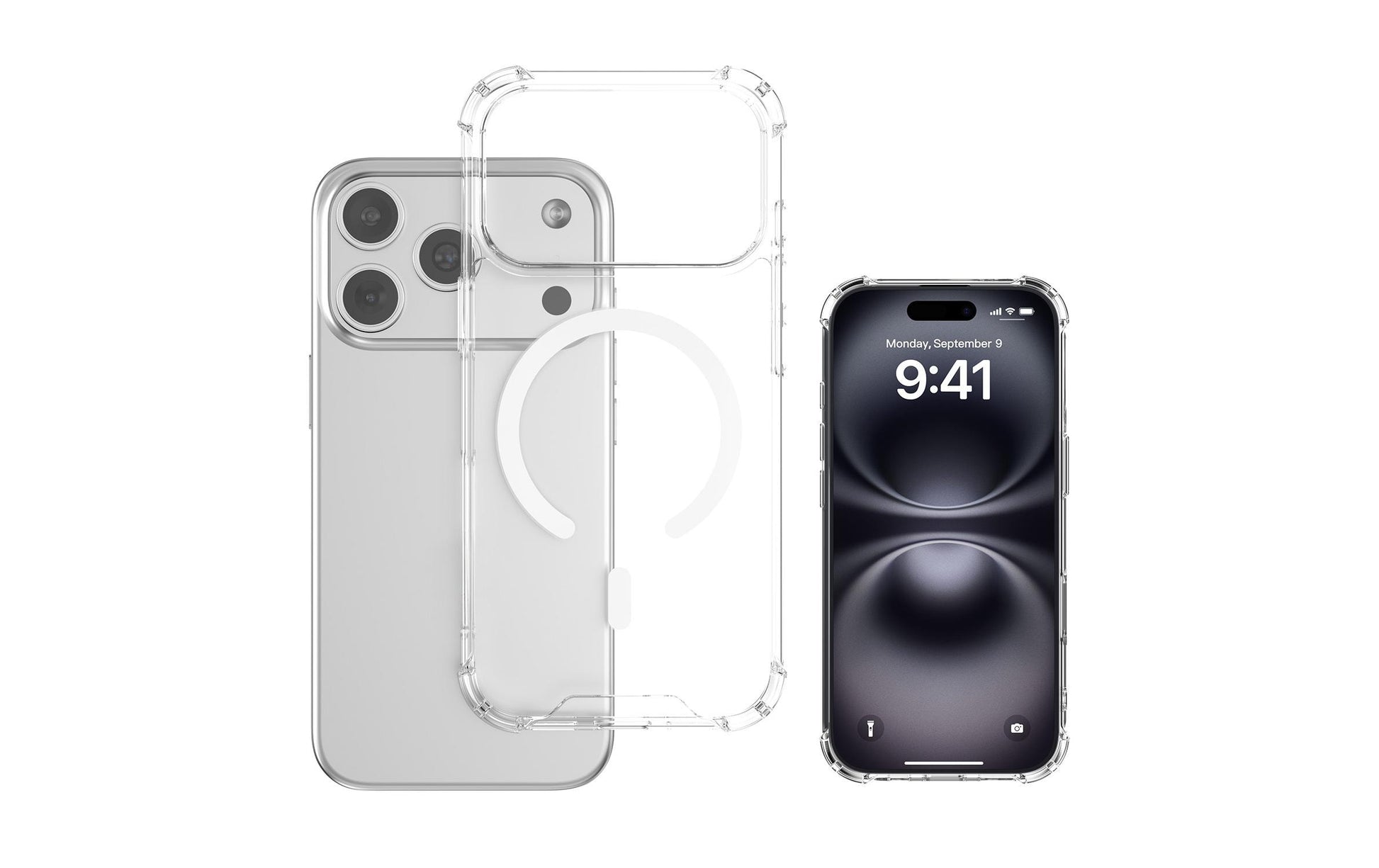 4smarts Ibiza Backcover – für Apple iPhone 17 Pro, MagSafe, PC+TPU, Transparent