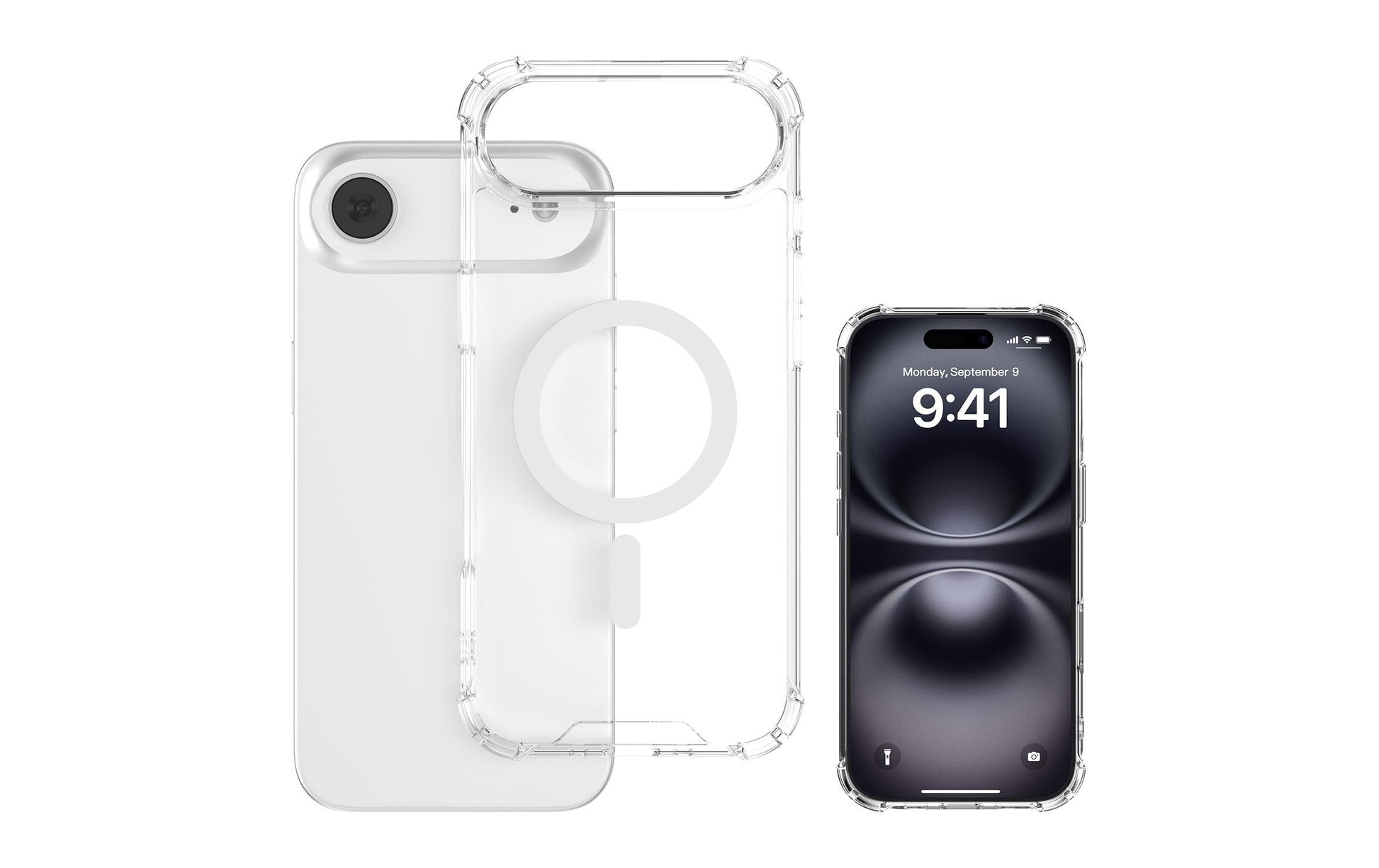 4smarts Ibiza Backcover – für Apple iPhone 17 Air, MagSafe, PC+TPU, Transparent