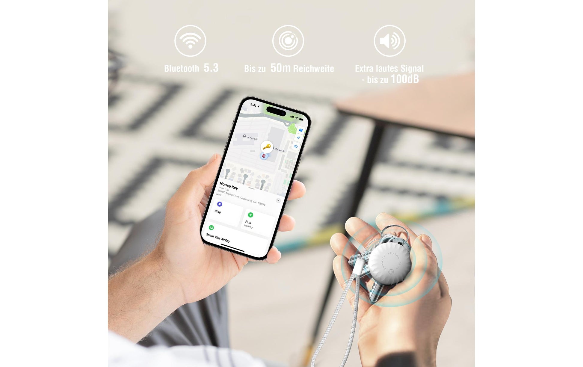 4smarts Tracker SkyTag – ABS, Weiss, für iPhone