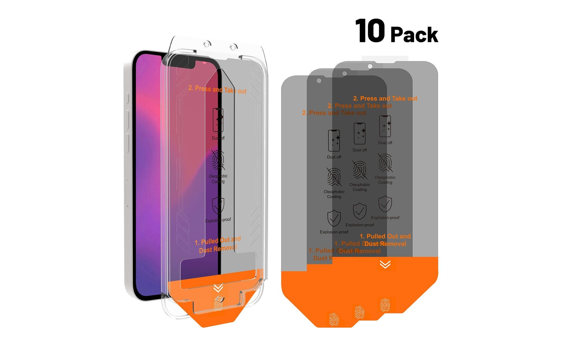 4smarts Privacy Glass und Anti-Dust-Set – für Apple iPhone 16e/14/13 – stossfest