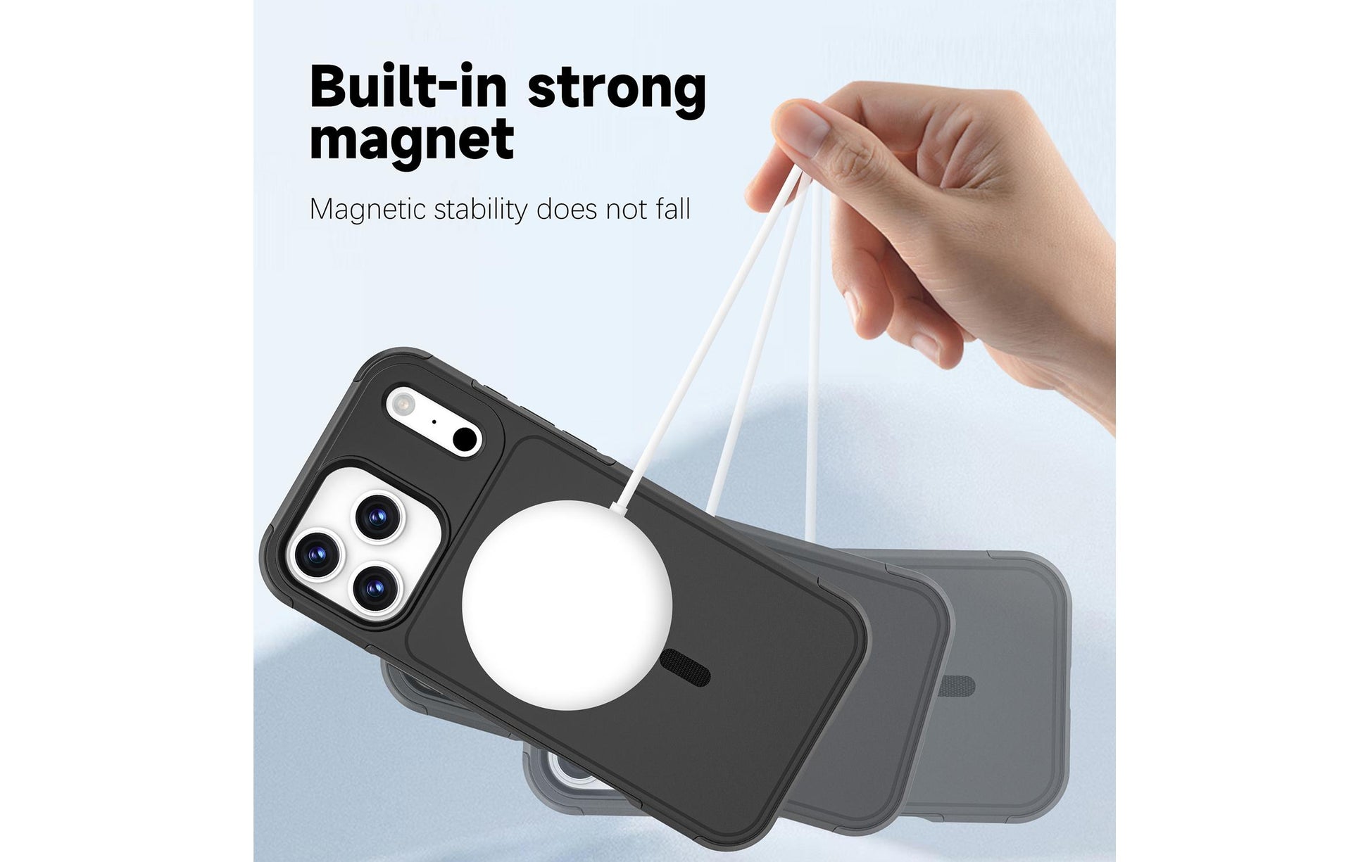 4smarts Backcover – für Apple iPhone 17 Pro Max – schwarz – TPU/PC – MagSafe-kompatibel