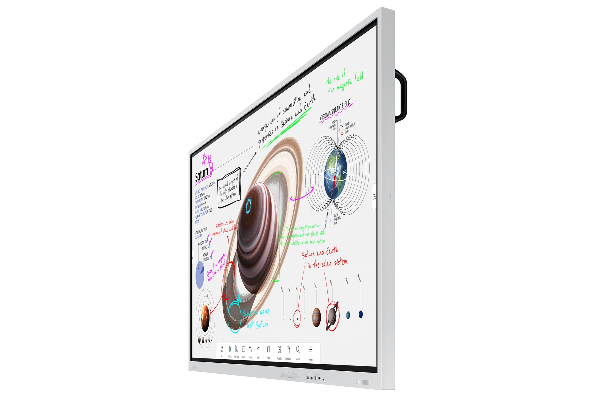 Samsung Whiteboard – 194,6 × 115,1 cm, Aluminiumrahmen, Wandmontage