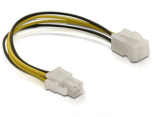 DeLOCK ATX Verlängerung Stromkabel – 4‑pin (männlich)–4‑pin (weiblich), 0,15 m