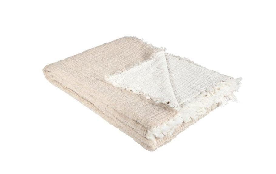 Eskimo Wohndecke Artemis – 140 × 210 cm, Baumwolle, Sand