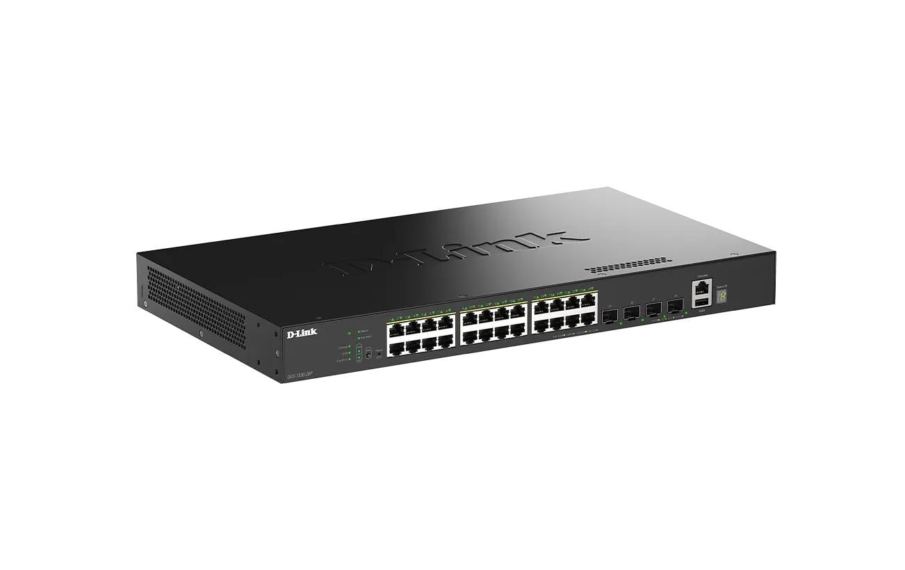 D-Link DGS-1018P – Unmanaged L2 Switch – 16× 1G PoE+, 2× SFP, PoE-Budget 240 W, 19", 1U