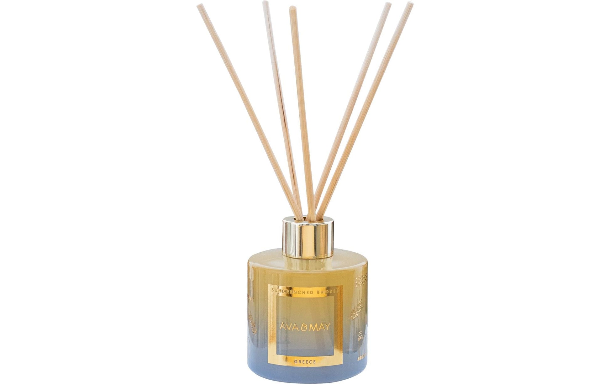 AVA & MAY Duftstäbchen Sundrenched Rhodes Feige – 100 ml – Stäbchen aus Echtholz